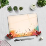 Decorita Cam Kesme Tahtası - Cam Kesme Tablası | Renkli Notalar | 30CM x 40CM - 30 x 40 cm