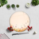 Decorita Cam Kesme Tahtası - Cam Kesme Tablası | Renkli Notalar | ÇAP32CM - 32 x 32 cm