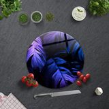 Decorita Cam Kesme Tahtası - Cam Kesme Tablası | Tropik Palmiye | Çap 32cm - 32 cm
