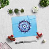 Decorita Cam Kesme Tahtası - Cam Kesme Tablası | Turkuaz Nazar Boncuğu | 29cm x 34cm