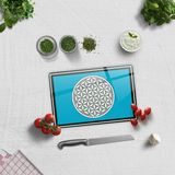 Decorita Cam Kesme Tahtası - Cam Kesme Tablası | Yaşam Çiçeği | 20cm x 30cm