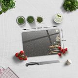 Decorita Cam Kesme Tahtası - Cam Kesme Tablası | Yeni Yıl Füme | - 20 x 30 cm