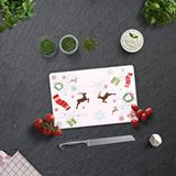 Decorita Cam Kesme Tahtası - Cam Kesme Tablası | Yılbaşı Temalı | 20cm X 30cm Renkli