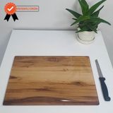 Decorita Cam Kesme Tahtası Kanallı Kesme Tablası Yeni Ahşap Görünüm 25 x 35 CM
