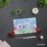 Decorıta Cam Kesme Tahtası| Menekşe Desen
