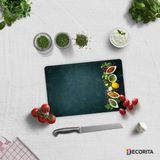 Decorıta Cam Kesme Tahtası| Renkli Baharatlar