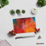 Decorıta Cam Kesme Tahtası| Renkli Yağlıboya