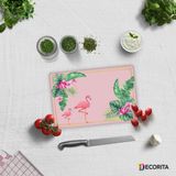 Decorıta Cam Kesme Tahtası| Tropik Flamingo