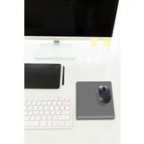 Decorita Cam Mouse Pad | Cam Masa Matı | Düz Renk - Gri | Small | 18CM x 22CM