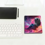 Decorita Cam Mouse Pad | Cam Masa Matı | Techno Boy | Small | 18CM x 22CM