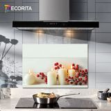 Decorıta Cam Ocak Arkası Koruyucu| Beyaz Mum