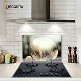 Decorıta Cam Ocak Arkası Koruyucu| Kış Küresi