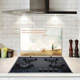Decorita Cam Ocak Arkası Koruyucu | Küçük Prens - Kalp Gözü | 40cm X 60cm