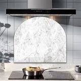 Decorita Cam Ocak Arkası Koruyucu | Oval Şekilli | Taş Görünümlü