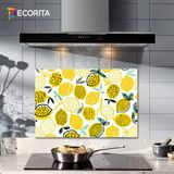 Decorıta Cam Ocak Arkası Koruyucu| Sarı Limonlar