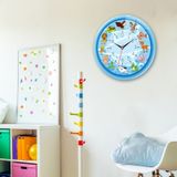 Decorita Cam Saat | Çocuk Odası - Mavi | Çap40cm Çok Renkli