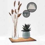 Decorita Cam Saksı Altlığı | Ahşap Görünümlü | - 29 x 34 cm