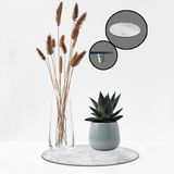 Decorita Cam Saksı Altlığı | Taş Görünümlü | - 32 cm