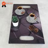 Decorita Cam Tepsi | Antrasit Desen | 29cm x 52cm