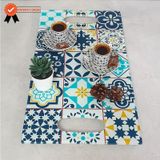 Decorita Cam Tepsi | Mavi Çini Desen | 29cm x 52cm