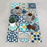 Decorita Cam Tepsi | Turkuaz Çini Desen | 29cm x 52cm - Renkli