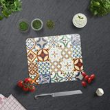 DECORITA Çini Desen | Cam Kesme Tahtası (29cm x 34cm)