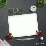 Decorita Düz Renk - Beyaz | Cam Kesme Tahtası - Cam Kesme Tablası | 30cm x 40cm - 30 x 40 cm