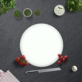 DECORITA Düz Renk - Beyaz | Cam Kesme Tahtası (Çap 32cm)