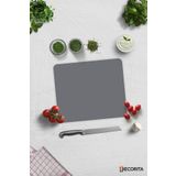 Decorita Düz Renk - Gri | Cam Kesme Tahtası - Cam Kesme Tablası | 29cm x 34cm
