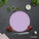 Decorita Düz Renk - Lila | Cam Kesme Tahtası - Cam Kesme Tablası | Çap 32cm - 32 cm