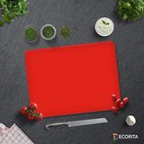 Decorita Düz Renk - Nar Çiçeği | Cam Kesme Tahtası - Cam Kesme Tablası | 30cm x 40cm - 30 x 40 cm