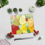 DECORITA Ekşi Meyveler | Cam Kesme Tahtası (29cm x 34cm)