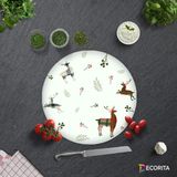 Decorita Forest Deers | Cam Kesme Tahtası - Cam Kesme Tablası | Çap 32cm