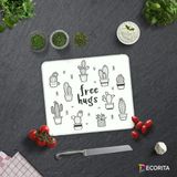 Decorita Free Hugs | Cam Kesme Tahtası - Cam Kesme Tablası | 29cm x 34cm - 29 x 34 cm