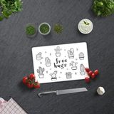 Decorita Free Hugs | Cam Kesme Tahtası - Cam Kesme Tablası | 30cm x 40cm - 30 x 40 cm
