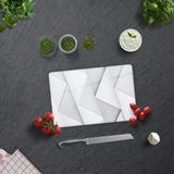 DECORITA Gümüş Desen | Cam Kesme Tahtası (20cm x 30cm)