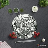 Decorita Gümüş Kristal | Cam Kesme Tahtası - Cam Kesme Tablası | Çap 32cm - 32 cm