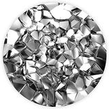 DECORITA Gümüş Kristal | Cam Kesme Tahtası (Çap 32cm)
