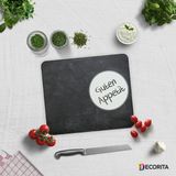 Decorita Guten Appetit | Karatahta Görünümlü | Cam Kesme Tahtası - Cam Kesme Tablası | 29cm x 34cm