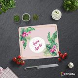 Decorita Guten Appetit | Tropik Flamingo | Cam Kesme Tahtası - Cam Kesme Tablası| 29cm x 34cm