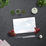 Decorita Güzel Düşün Güzel Yaşa Temalı | Cam Kesme Tahtası - Cam Kesme Tablası | 20cm x 30cm - 20 cm