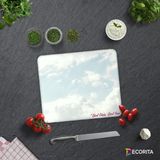 Decorita Güzel Düşün Güzel Yaşa Temalı | Cam Kesme Tahtası - Cam Kesme Tablası | 29cm x 34cm - 29 x 34 cm