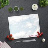 Decorita Güzel Düşün Güzel Yaşa Temalı | Cam Kesme Tahtası - Cam Kesme Tablası | 30cm x 40cm - 40 cm