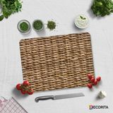 Decorita Hasır Görünümlü | Cam Kesme Tahtası - Cam Kesme Tablası | 30cm x 40cm - 30 x 40 cm