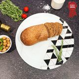 Decorita Kanallı Cam Kesme Tahtası - Cam Kesme Tablası | Black Gold | Çap32cm | Patentli Ürün