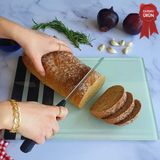 Decorita Kanallı Cam Kesme Tahtası - Cam Kesme Tablası | Black Rock Şeritli | 25cm x 35cm | Patentli Ürün