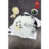 Decorita Kanallı Cam Kesme Tahtası - Cam Kesme Tablası | Black Wave | Çap32cm | Patentli Ürün