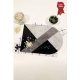 Decorita Kanallı Cam Kesme Tahtası - Cam Kesme Tablası | Hibrit Mermer - Kenarı Oval | 25cm x 35cm | Patentli Ürün