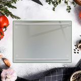 Decorita Kanallı Cam Kesme Tahtası - Cam Kesme Tablası | Satina Cam | 25CM x 35CM | Patentli Ürün - Açık Gri
