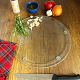 Decorita Kanallı Cam Kesme Tahtası - Cam Kesme Tablası | Saydam | ÇAP32CM | Patentli Ürün - 32 x 32 cm